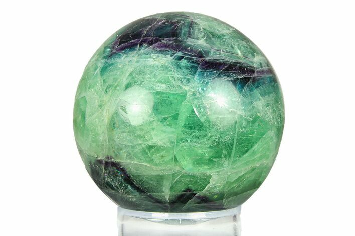 Colorful Banded Fluorite Sphere - China #284405